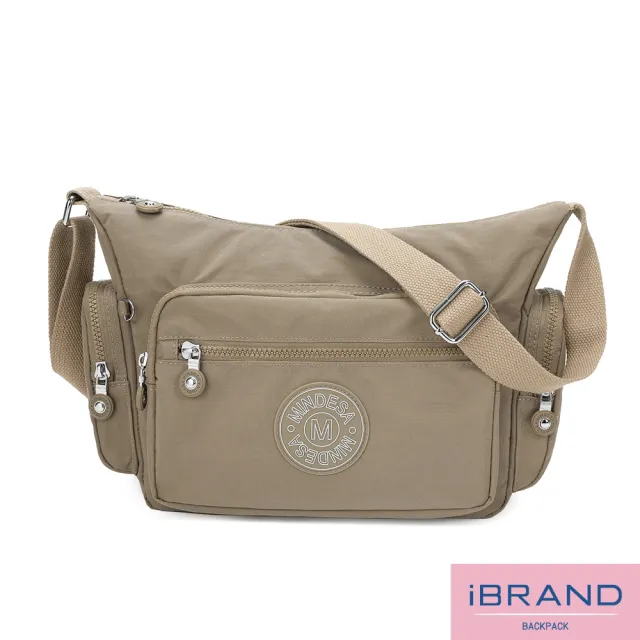 【iBrand】百搭實用多收納側斜背包/肩背包/防潑水尼龍(防水包 多款多色任選)