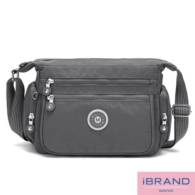 【iBrand】百搭實用多收納側斜背包/肩背包/防潑水尼龍(防水包 多款多色任選)