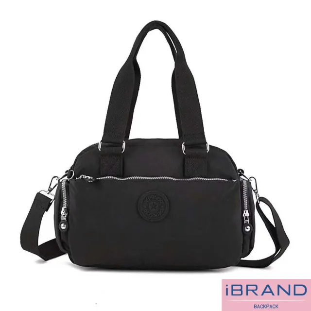 【iBrand】百搭實用多收納側斜背包/肩背包/防潑水尼龍(防水包 多款多色任選)