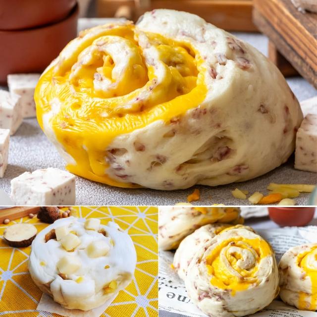 【日光豆漿】濃郁乳酪起司饅頭4包組(台農57號地瓜乳酪饅頭 芋頭起司饅頭 兩款任選)