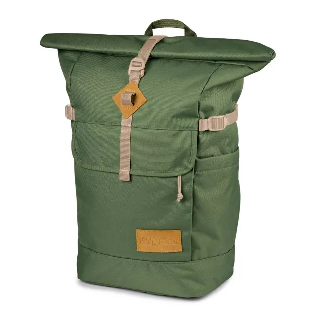 【JANSPORT】雙11 HATCHET ROLLTOP 捲蓋式後背包 軍綠色(JS0A86DKKM1)