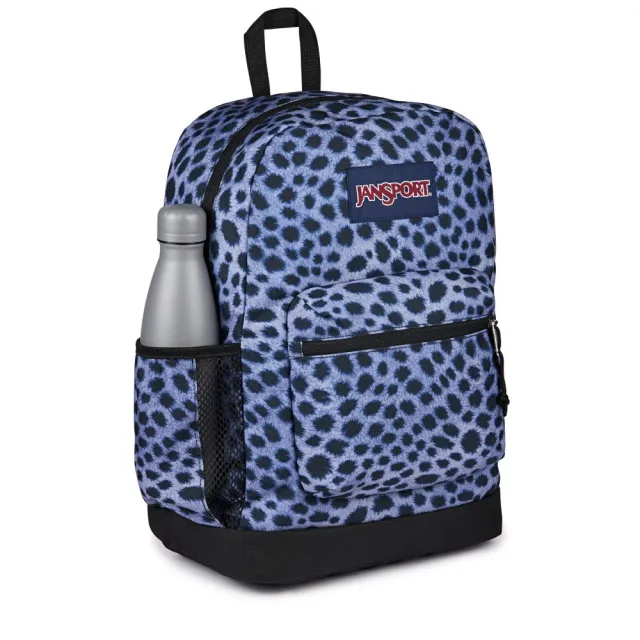 【JANSPORT】雙11 CROSS TOWN PLUS 經典背包 - 豹紋藍(JS0A7ZNZLL5)