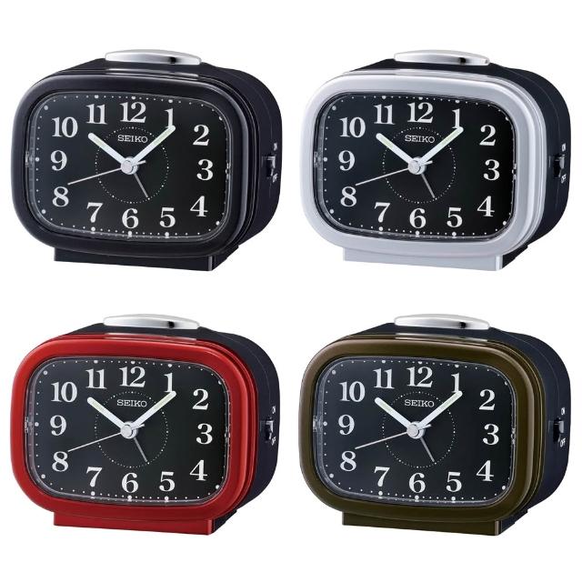 【SEIKO 精工】滑動式靜音秒針 大數字 夜光照明防貪睡鬧鐘-4色可選 雙11 送禮(QHK060系列/速)