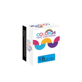【Color24】for Brother TZ-541/TZe-541  藍底黑字 副廠 相容標籤帶_寬度18mm(適用 PT-P700 /  PT-P900W)