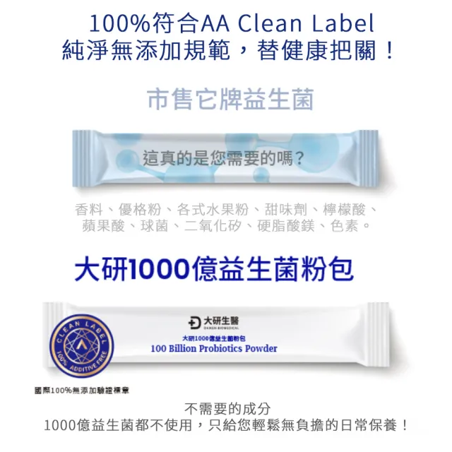 【大研生醫】1000億益生菌粉包4入組(共120包)
