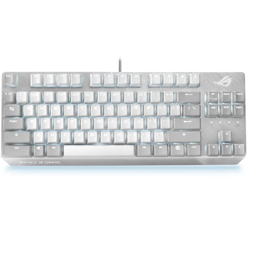 【ASUS 華碩】MyCard500點數組★ROG STRIX SCOPE NX TKL moonlight white  紅軸電競鍵盤(月光白)