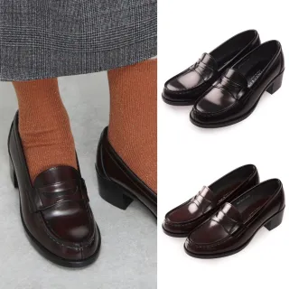 【HARUTA】日本 粗跟 素面 樂福鞋 3E楦 女 4603 人造皮革 復古經典便士 皮鞋 學生鞋 通勤鞋 兩色任選