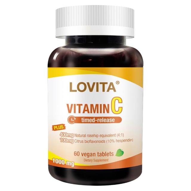 【LOVITA愛維他】長效緩釋型維他命C素食錠1000mg(60錠)