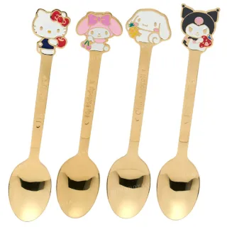 【小禮堂】Sanrio 三麗鷗 不鏽鋼造型點心匙 夏日氣泡特調 Kitty 大耳狗 美樂蒂(平輸品)