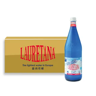 【LAURETANA蘿莉塔娜】義大利 冰河氣泡水 玻璃瓶 1000mlx6入(氣泡水 官方直營)