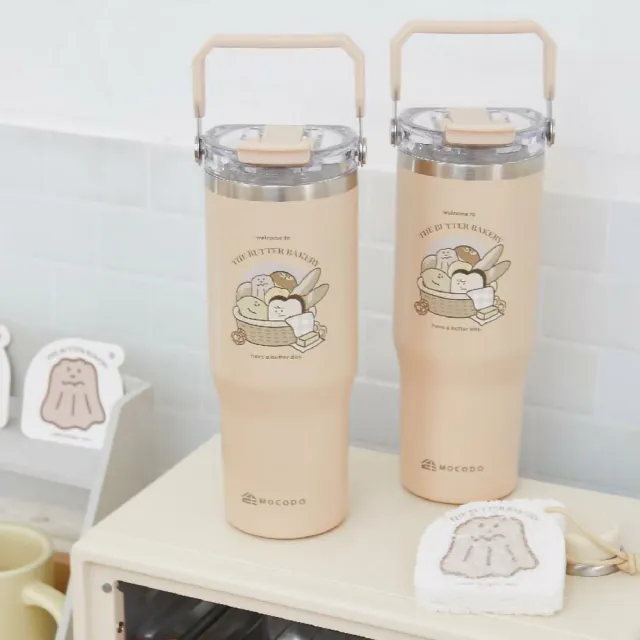 【MOCODO 伴佳家】奶油家族THE BUTTERS-聯名款提提杯(直飲/吸管兩用 耐高溫、易清洗 不卡垢 不留味)