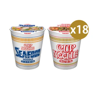 【NISSIN 日清】合味道原味系列杯麵 18入組杯麵 口味任選(海鮮味/鮮蝦味 70g/杯x18杯組)