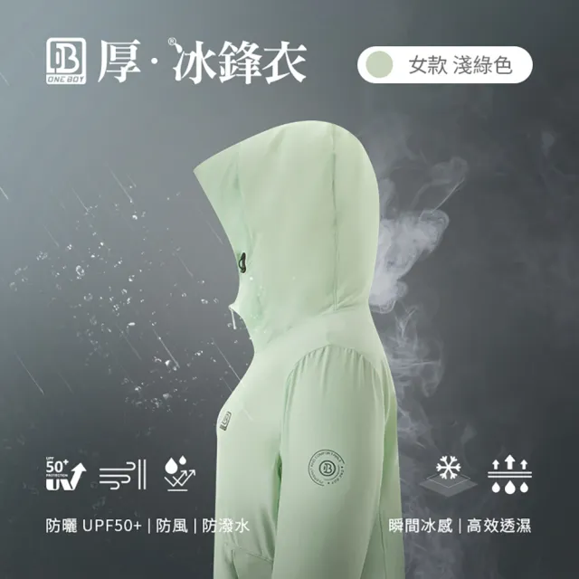 【ONE BOY】防風防潑水UPF50+防曬冰感A+級機能透氣厚冰鋒衣(N240068)