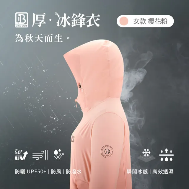 【ONE BOY】防風防潑水UPF50+防曬冰感A+級機能透氣厚冰鋒衣(N240068)