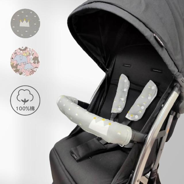 【Mibobebe】超透氣3D純棉推車口水巾組(加厚口水巾 推車扶手咬咬口水巾 背巾專用口水巾 背帶防咬巾)