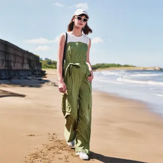 【mia mia】雙貼袋工裝寬口連身褲