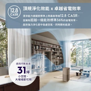 【Electrolux 伊萊克斯】極適家居900雙效涼風循環頂級空淨機-31坪適用(EP93-75WBA)