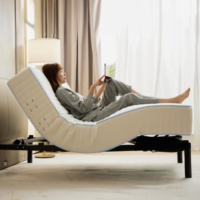 【EverSoft 寶貝墊】德國原廠Okin馬達 5段式護脊電動床墊 減壓記憶款101-1(90*190cm單人/內材高支撐記憶棉)