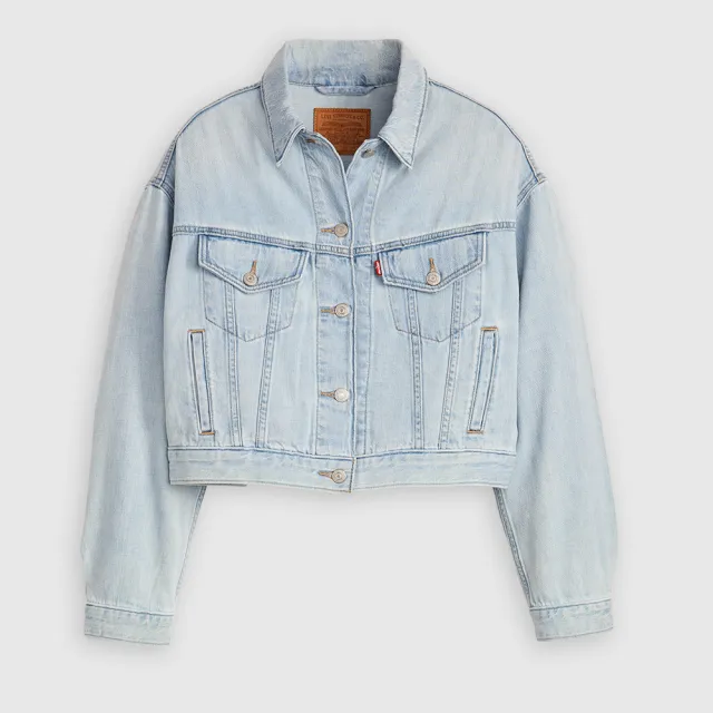 【LEVIS】女款 90S TYPE III 復古寬袖三代短版丹寧牛仔外套 熱賣單品 A9155-0010