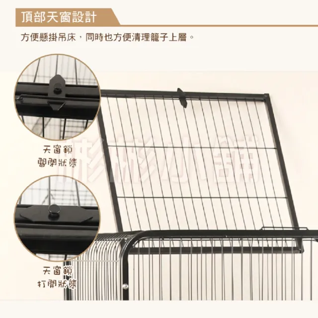 【彬彬小舖】二層貓籠 贈貓吊床 78*55*100-加粗加固 電鍍烤漆經久耐用(貓籠 貓窩 貓跳台 籠子 寵物用品)