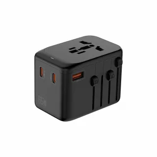【anra】3Type-c+1USB 65W氮化鎵旅行轉接頭(旅行轉接頭 萬國轉接頭 GaN Type-C 快充 PD QC 插座 插頭)