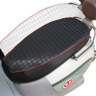 【YOLU】加厚防曬皮革機車坐墊套 全包圍摩托車隔熱坐墊 防水耐磨電動車座椅套 通用電瓶車坐椅墊套 車座墊