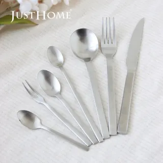 【Just Home】極簡派不鏽鋼水果叉15cm-單支(叉子/甜點叉/西餐甜品叉勺/甜點叉勺/蛋糕叉勺/簡約設計)