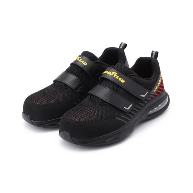 【GOODYEAR 固特異】紅雀 雙魔鬼氈氣墊塑鋼頭防護鞋 紅黑 男鞋 GAMX43910