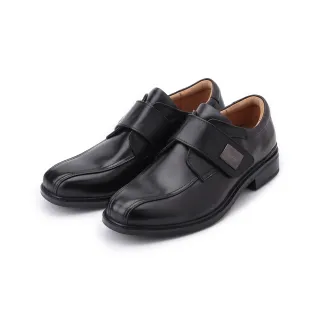 【鞋全家福】BONJO 真皮魔鬼氈紳士皮鞋 黑 男鞋