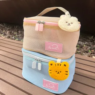 【MEROWARE】La nube拉拉透氣餐袋/贈動物性名吊牌(幼兒園必備/極輕量/可摺疊/萬用)