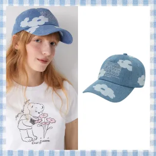 【MARITHE FRANCOIS GIRBAUD】官方旗艦 Daisy聯名款 小花圖案丹寧棒球帽 MFG 牛仔(藍色)