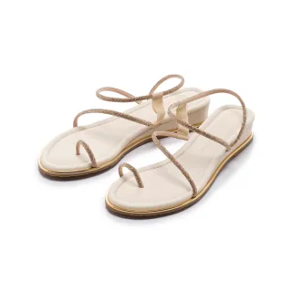 【FAIR LADY】優雅小姐 奢華水鑽繞帶美腳背楔形涼拖鞋(玫瑰金、2J3009)