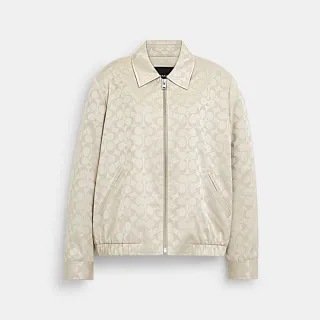 【COACH】蔻馳官方直營 SOUVENIR同系色經典Logo夾克-蒸汽色 混合色(CT394)
