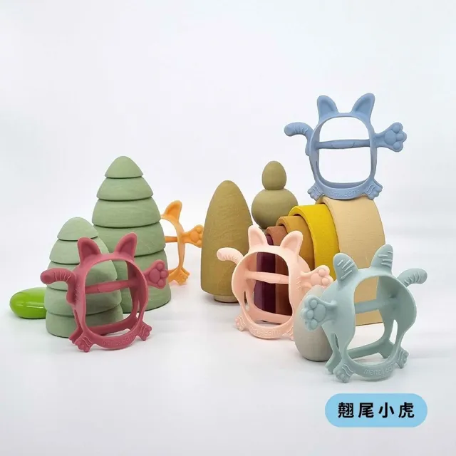 【韓國MAMAsTEM固齒器】飛天小牛/翹尾小虎(贈收納盒 手環式固齒器 分齡固齒器 總代理公司貨)