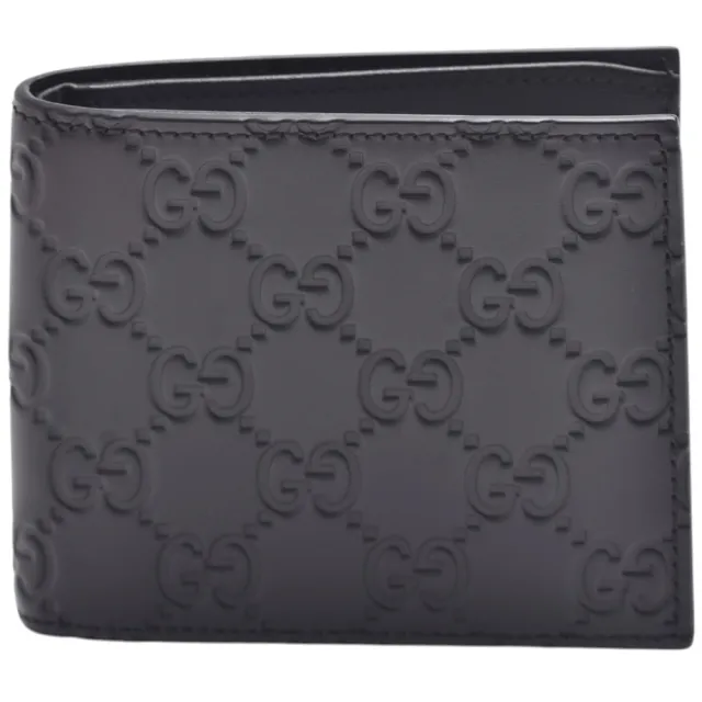 【GUCCI 古馳】GUCCI 經典GG LOGO印花牛皮摺疊短夾(深咖啡色779836-CWC1N-2140)