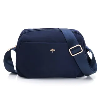 【Arnold Palmer 雨傘】斜背包  休閒尼龍系列(藍色)