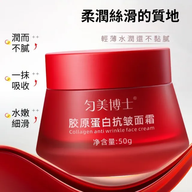 【iBloom】勻美博士膠原蛋白抗皺面霜 50g 3入組(補水 緊致 提亮 修復 淡紋 抗皺)