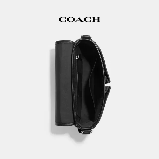【COACH】蔻馳官方直營 SPRINT25經典Logo地圖包 騎行包 郵差包 斜背包