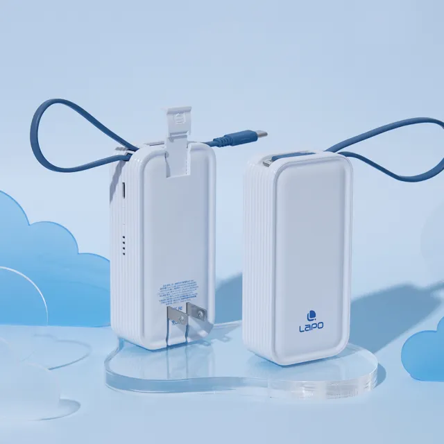【LaPO】20W雙向快充二合一充電器 WT-06 5000mAh 快充行動電源_18Wh(充電器+行動電源功能二合一)