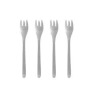 【IUSE】日本製 柳宗理 點心叉/四入(18-8高品質不鏽鋼打造的質感餐具)