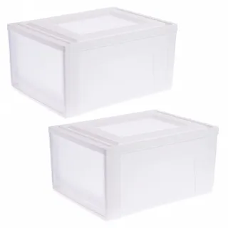 【特力屋】2入組  日本IRIS 21L抽屜箱 35X45X23.5cm(整理箱 收納箱)