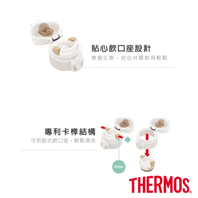 【THERMOS膳魔師】買1送1_不鏽鋼彈蓋真空保溫瓶400ml(JNI-403)