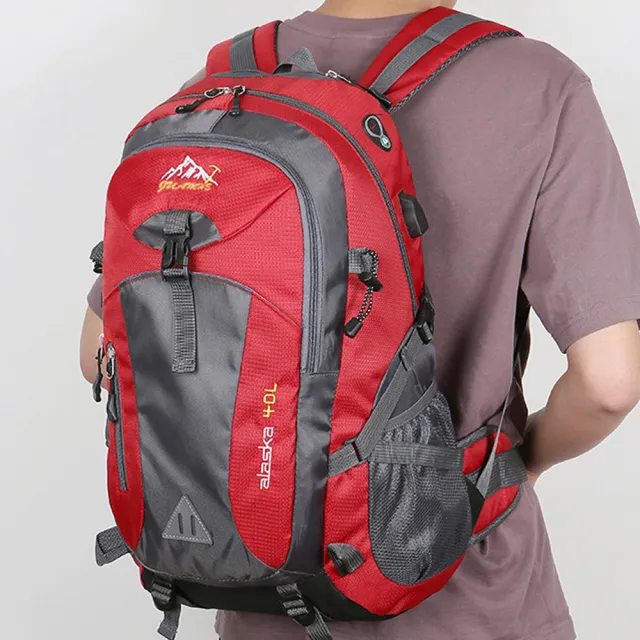 【Starshop】輕量戶外徒步登山後背包 40L 大容量雙肩包 旅行背包 休閒書包 露營收納包(可掛登山