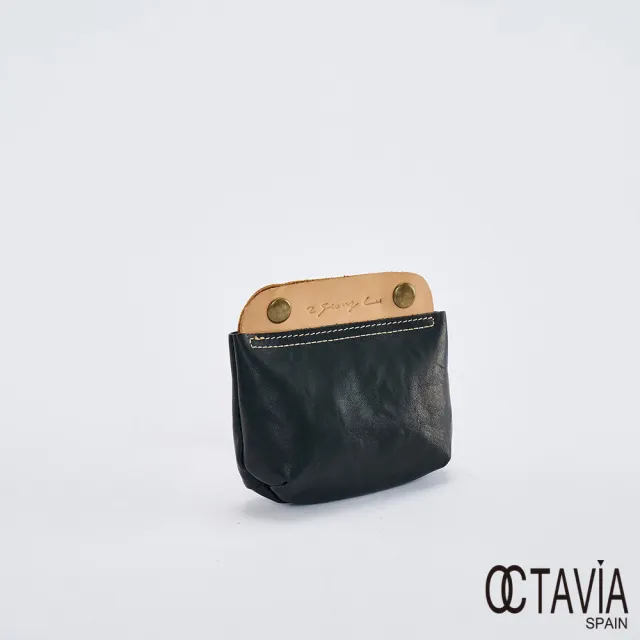 【OCTAVIA 8】雙11 OCTAVIA 8 真皮- 小可愛 雙色牛皮多用途壓扣零錢包