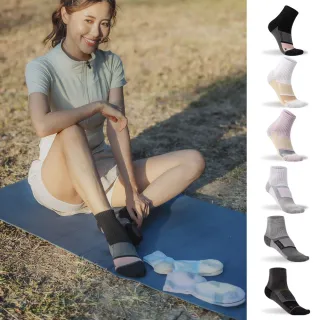 【蒂巴蕾】6雙組-石墨烯消臭氣墊襪 M號/L號-爬坡(厚底 運動襪 除臭襪 繞境 中統襪 短襪 機能襪 馬拉松襪)