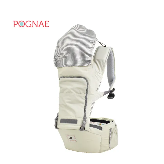 【POGNAE】NO.5超輕量機能坐墊型背巾-抗汙透氣款(韓國腰凳/嬰兒揹巾/新生兒揹巾/背巾/嬰兒背巾/彌月禮)