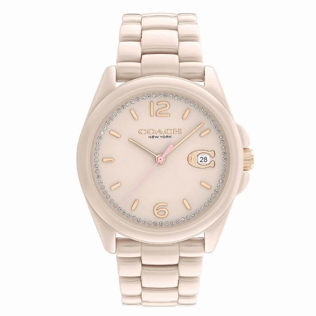 【COACH】COACH 美國頂尖精品前衛陶瓷造型優質腕錶-粉色-14504065