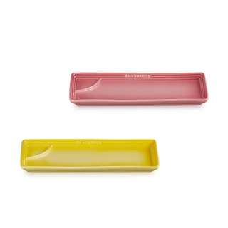 【Le Creuset】瓷器日式壽司盤29cm(薔薇粉/閃亮黃 2色選1)