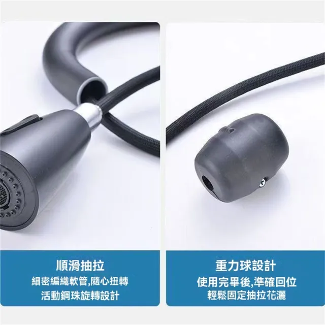 【匠俱】廚房水龍頭 抽拉式(冷熱水洗 菜盆 洗碗盆 水槽洗碗池伸縮抽拉款萬向龍頭)