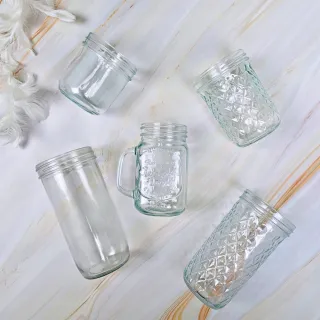 【美國WildJar】寬口/窄口/飲料梅森罐/飲料杯/馬克杯/收納罐/360ml-1000ml(任選5入)
